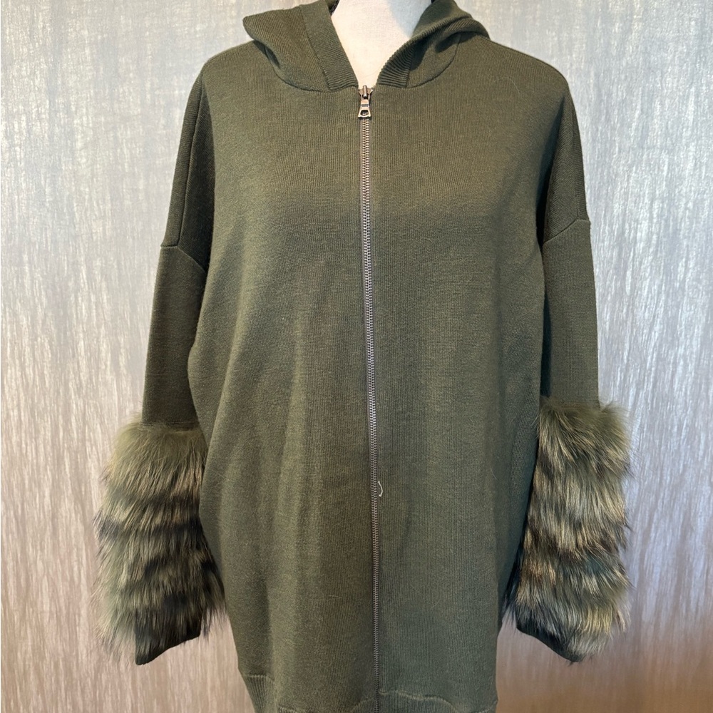 Alice + Olivia Olive Knit Sweater